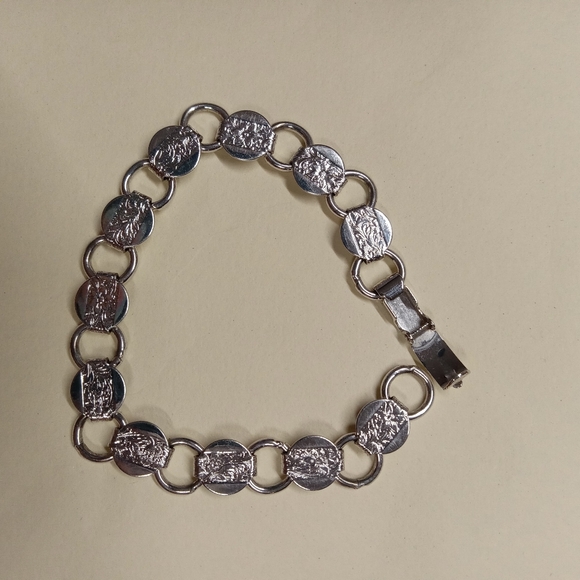 4 for $10 VTG Sarah Coventry Silver Tone Floral Link Bracelet - Picture 8 of 9